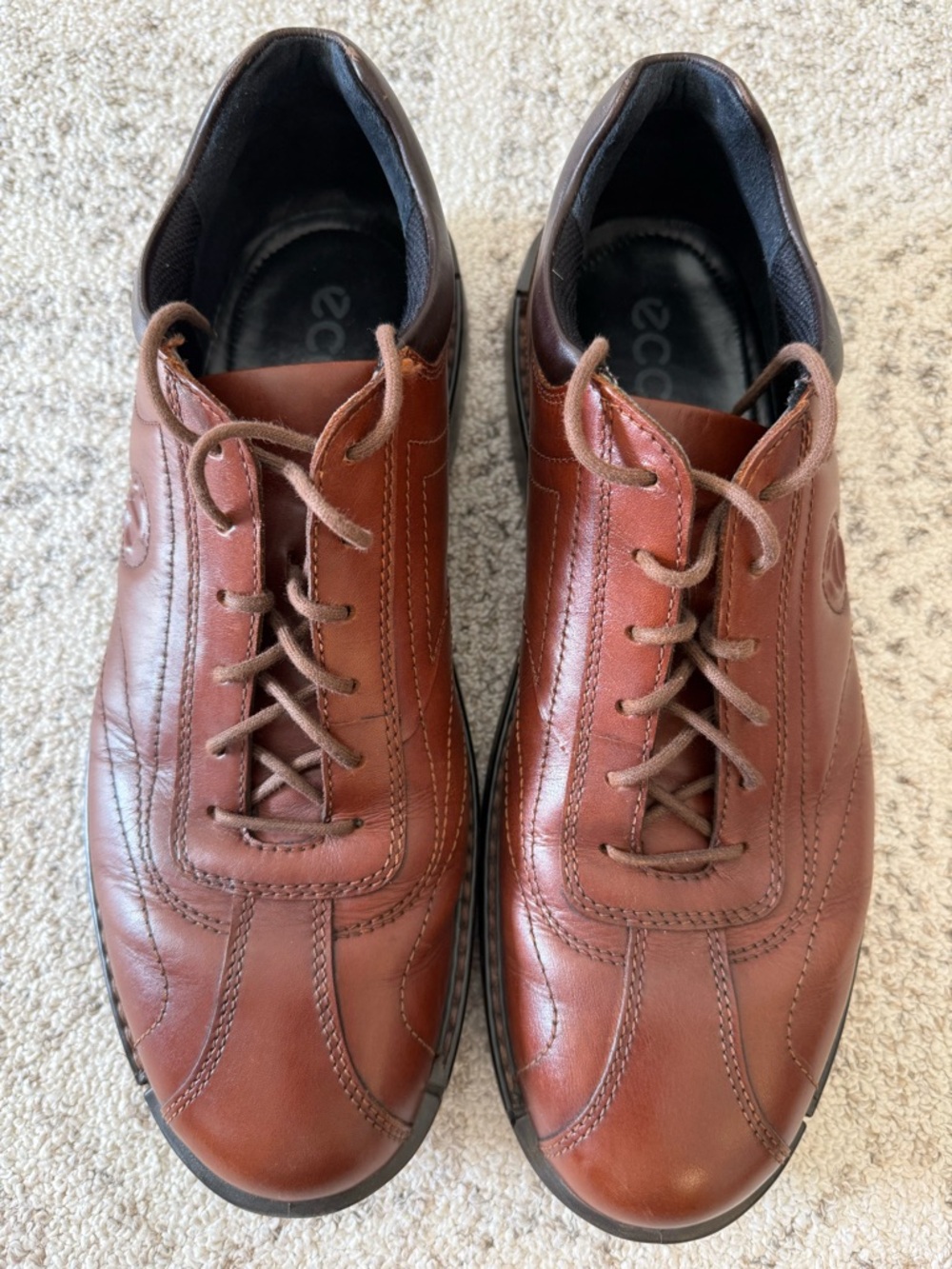 Ecco Mens Casual Brown Shoes Sz 12/12.5